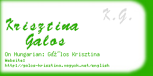 krisztina galos business card